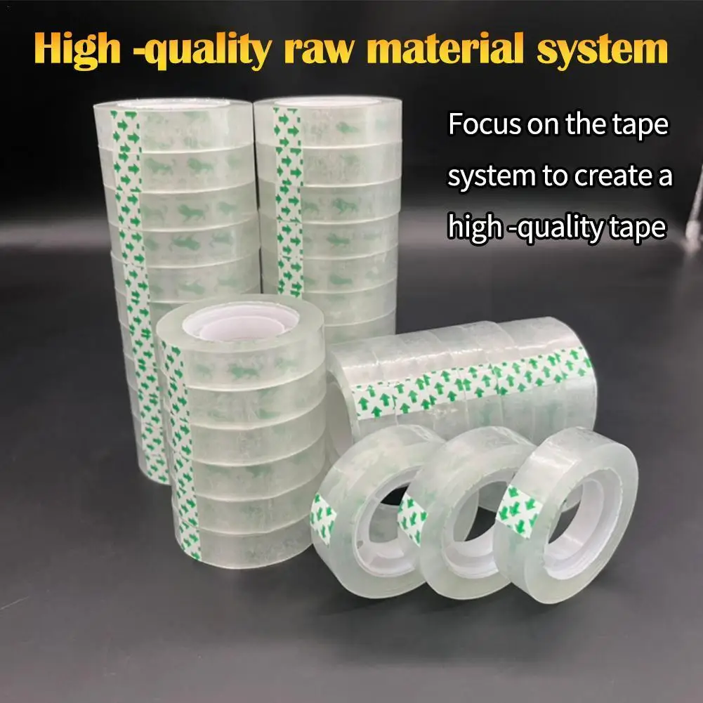 

6Rolls 18mm/15mm Transparent Tape Students School Office Supplies Packaging Adhesive Tapes Non-marking Repair DIY Tape L1X9