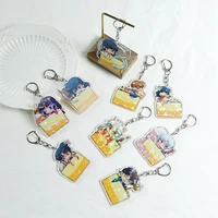 anime inuyasha acrylic keychain higurashi kagome sesshoumaru figures pendant key chain ring accessories fans gift