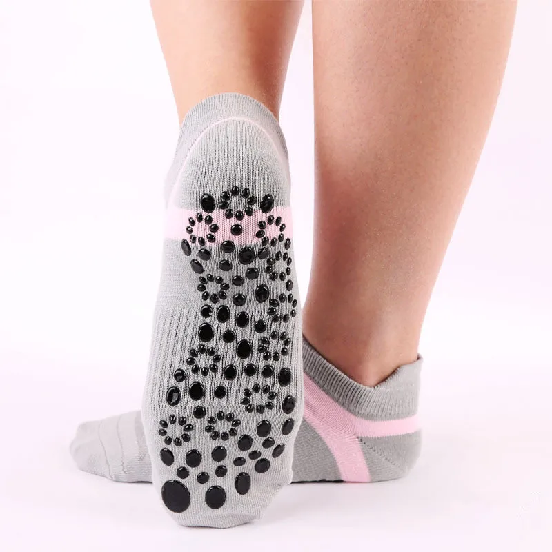 Anti-Slip Round Head Fitness Yoga Socks for Woman Cotton Breathable Sports Socks Ventilation Pilates Ballet Socks Dance Sock