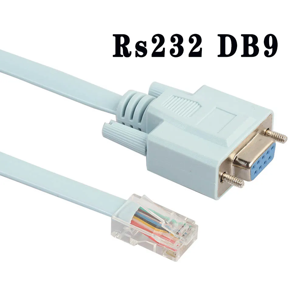 

USB консольный кабель 1,5 м, RJ45 Cat5 Ethernet к Rs232 DB9 COM порт, последовательные женские ролловные маршрутизаторы, сетевой адаптер, кабель, синий
