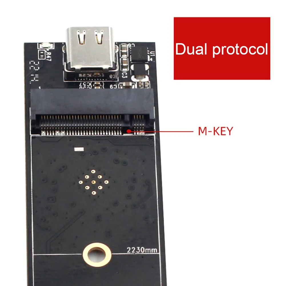 Фото Переходная плата M.2 к USB 3.1 типа C, 10 Гбит/с, 6 Гбит/с, адаптер SATA/NVME SSD-USB 3.1 типа C для 2230 2240 2260 2280 M2 SSD №5