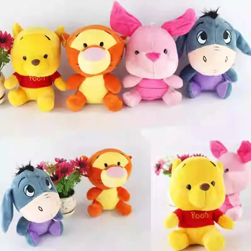 10 см милая плюшевая кукла Дисней Kawaii Пух поросенок Тигра аниме фигурка рюкзак