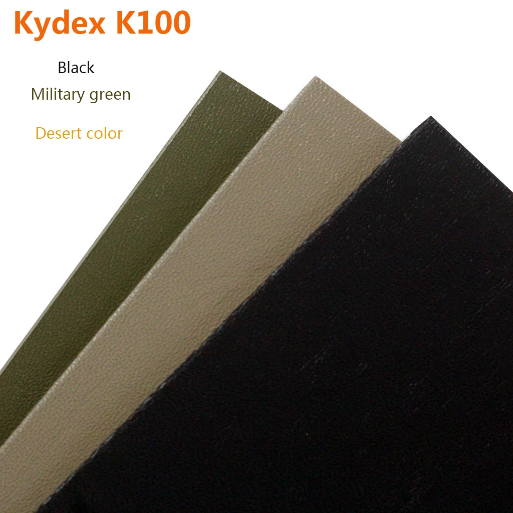 

kydex K100 sheet 1.5/2.0mm thickness Black Military green Desert color