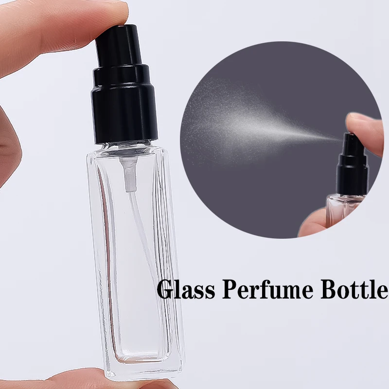 

Sdotter 1PC Mini Refillable Bottles Transparent Glass Perfume Atomizer Mini Empty Spray Bottle Portable Travel Accessories 10ml