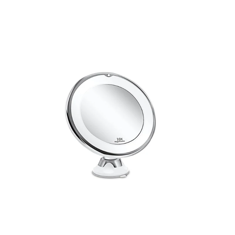 

10x Magnification Led Illuminated Make-up Mirror 360 ° Swiveling with Integrated Suction Cup Shaving Mirror Wall Mirror Magnify
