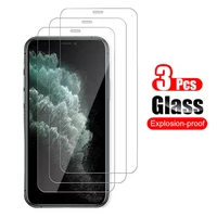 3pcs full cover protective glass for iphone 11 12 13 pro max mini screen protector on iphone x xr xs max 6s 7 8 plus se 22 glass
