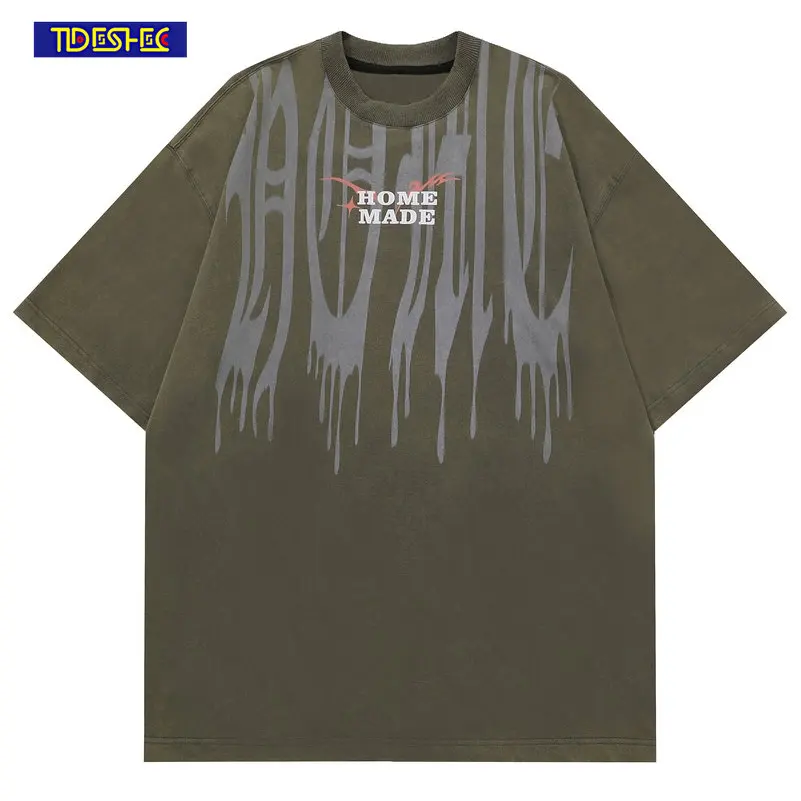

Summer Vintage Harajuku Letter Print T-Shirt Unisex Tees Men Hip Hop Tshirt Fashion Streetwear Cotton Couple Tee-shirt Oversized