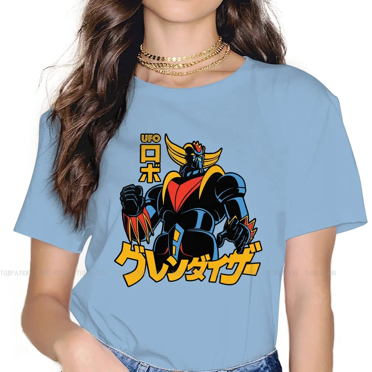 Goldrake Jap O Collar TShirt UFO Robot Grendizer Fabric Classic T Shirt Girl Individuality 4XL Big Sale