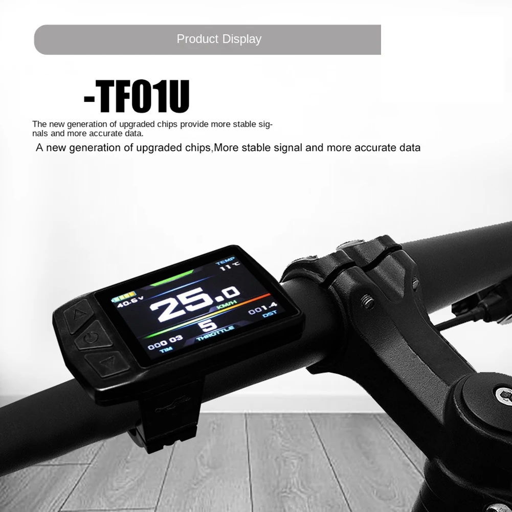 Ebike Display for KT TF01U 24V 36V 48V Intelligent Colorful LCD Meter Waterproof Joint Electric Bicycle