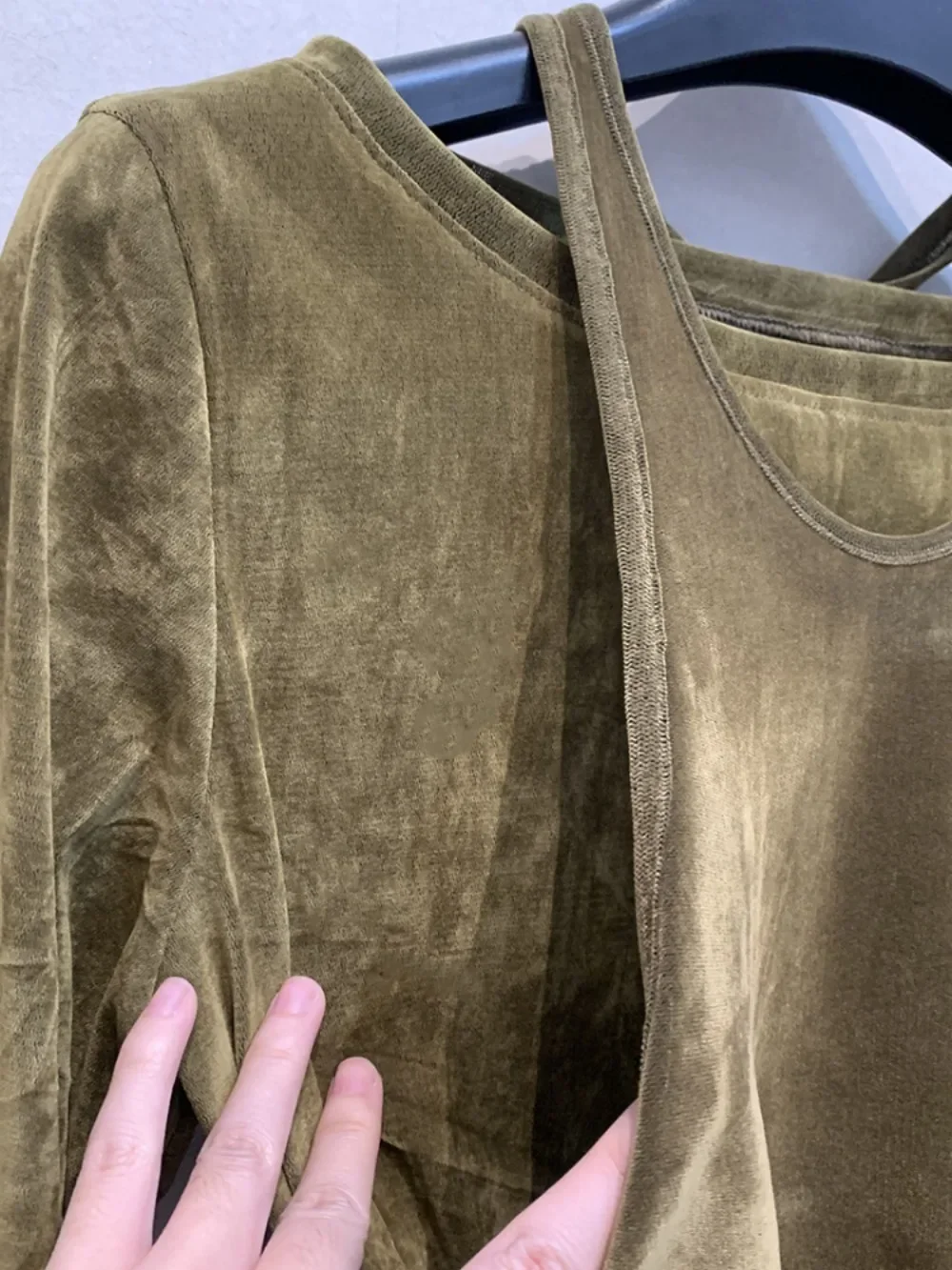 Повседневные винтажные комплекты Kuzuwata с круглым вырезом и длинным рукавом