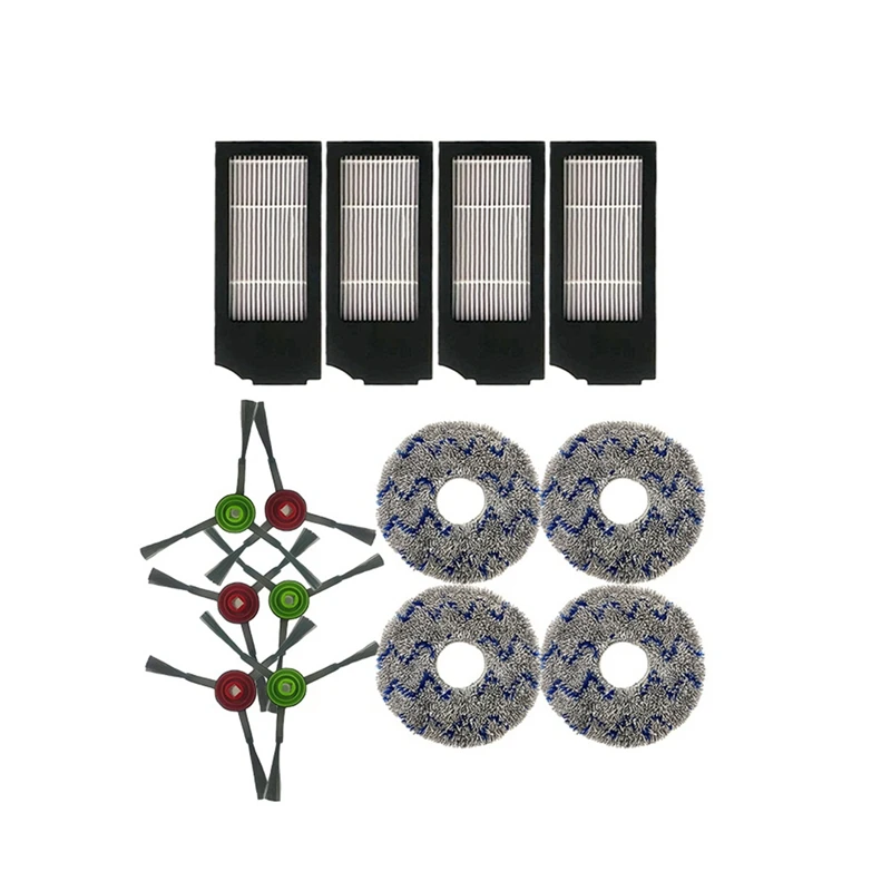 

New-Filter Side Brush Mop Cloth Set For ECOVACS T10/T10 TURBO Vacuum Cleaner Parts Replacement Home Accessories