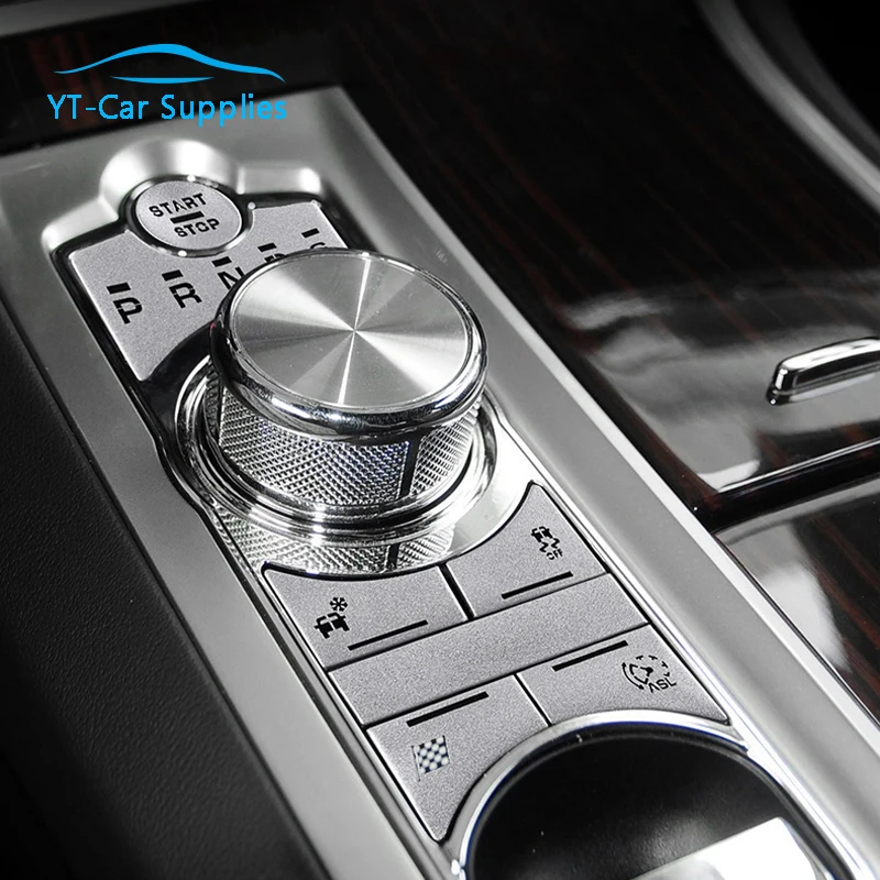 

Car Auto Central Control Gear Shift Panel Buttons Covers Stickers Trim Interior Accessories For Jaguar XF XJ 2010-2019
