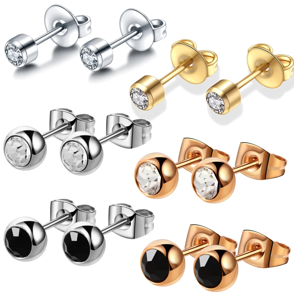 

1Pair 316L Stainless Steel Sterile Ear Piercing Set Cartilage Tragus Helix Piercing Earrings for Women Body Piercing Jewelry