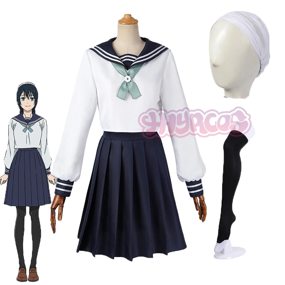 Anime Amanai Riko Cosplay Costume JK Halloween For Woman Men Clothes School Uniform Skirt Top+skirt+tie+headband+socks Prop