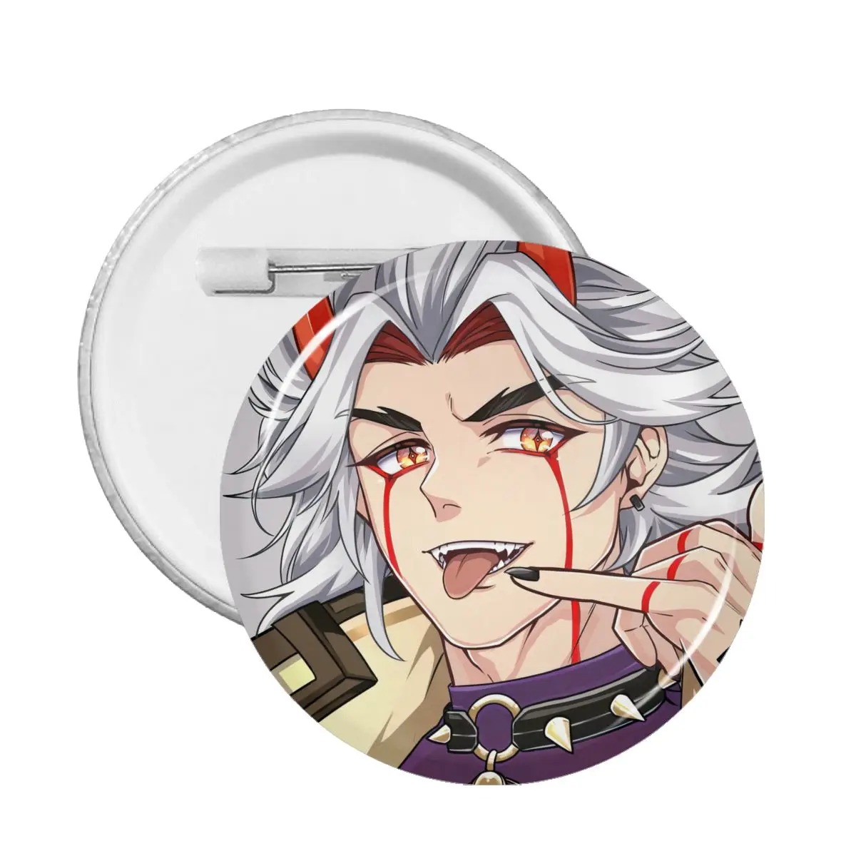 

Tongue Out Pin Badge Genshin Impact Amber ARPG Game Metal Pins For Friends Badges Brooches For Backpack