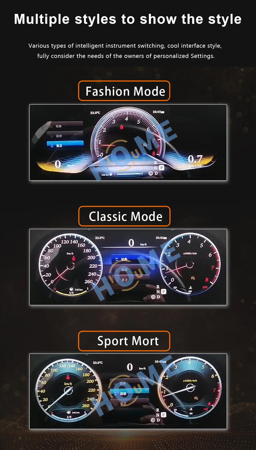 Виртуальный прибор цифровая панель приборной панели кластерный ЖК-спидометр для