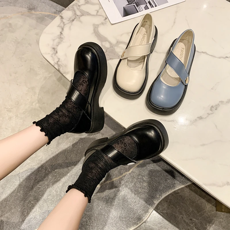 

Shoes Female Footwear Oxfords Women's Autumn Casual Sneaker Clogs Platform Modis Soft Round Toe Dress Leather Fall Summer Creepe