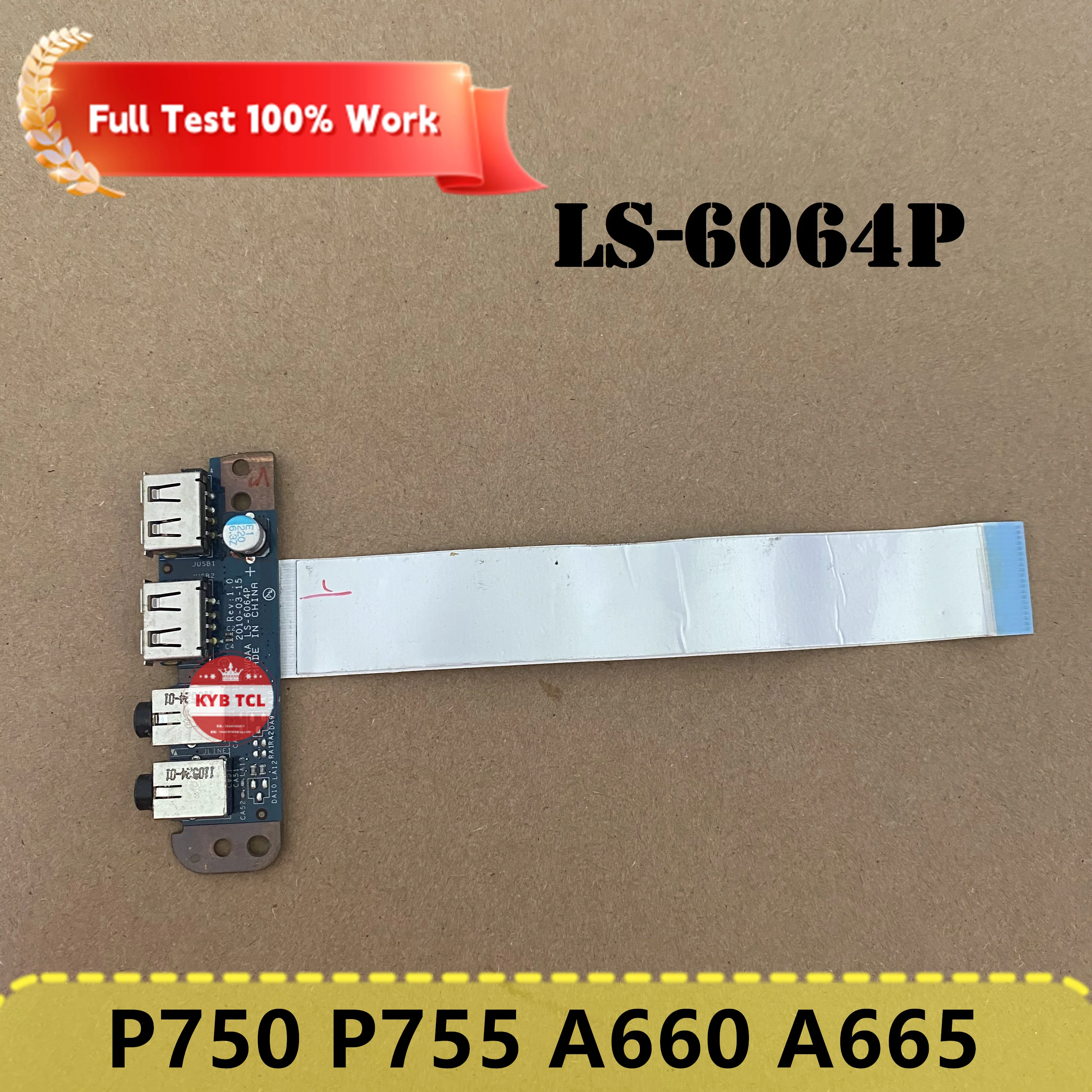 LS-6064P Ноутбук для Toshiba Satellite P750 P755 A660 A665 X770 X775 A665-S5170 Оригинальная USB-аудиоплата