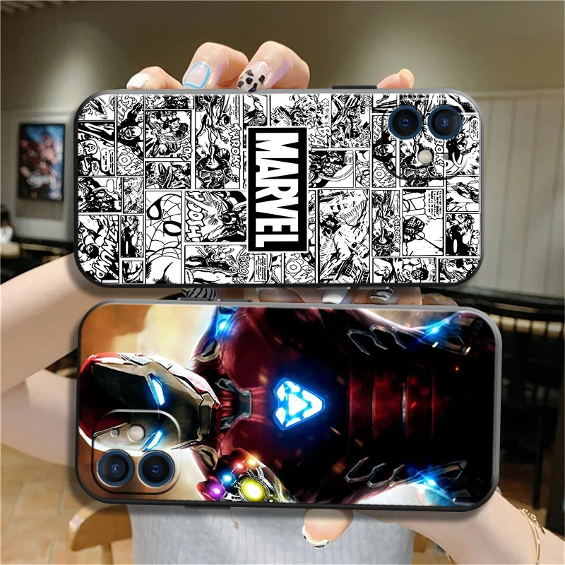 

USA Marvel Comics Funda Phone Case For iPhone 11 13 12 Pro Max 12 13 Mini X XR XS MAX SE 2020 7 8 6s Plus Celular Coque
