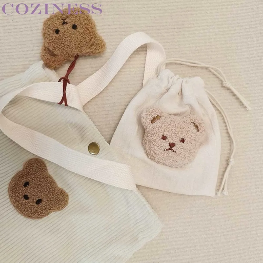 

Small Size Cartoon Bear Mummy Bag Drawstring Pocket Baby Tiny Things Pacifier Bibs Storage Bag Traveling Out Wash Packing