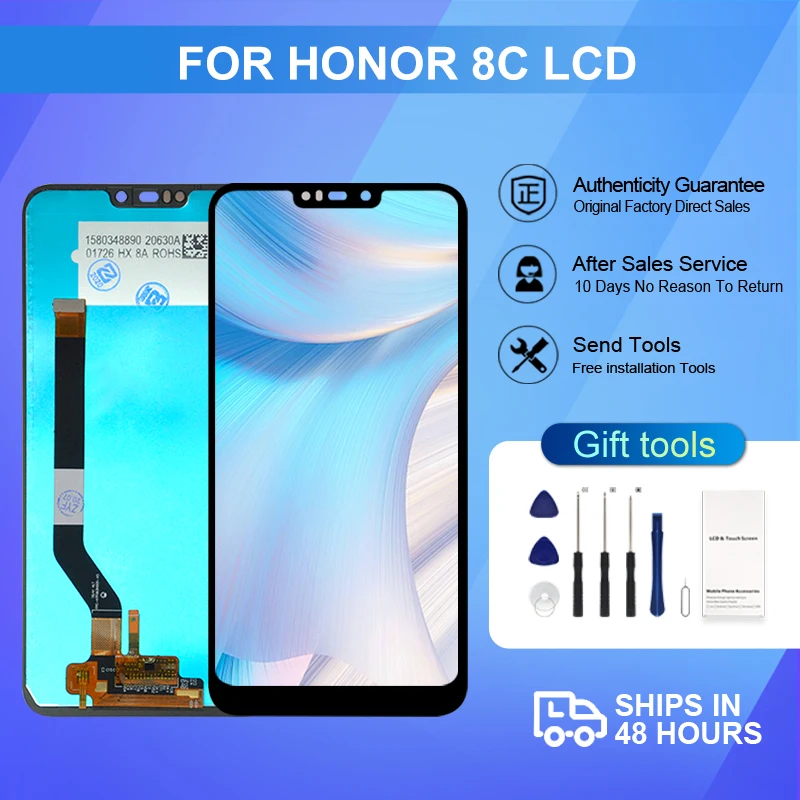 

6.26 Inch Display For Huawei Honor 8C Lcd Touch Panel Screen Digitizer BKK-AL10 L21 Assembly Free Ship With Tools Wholesale