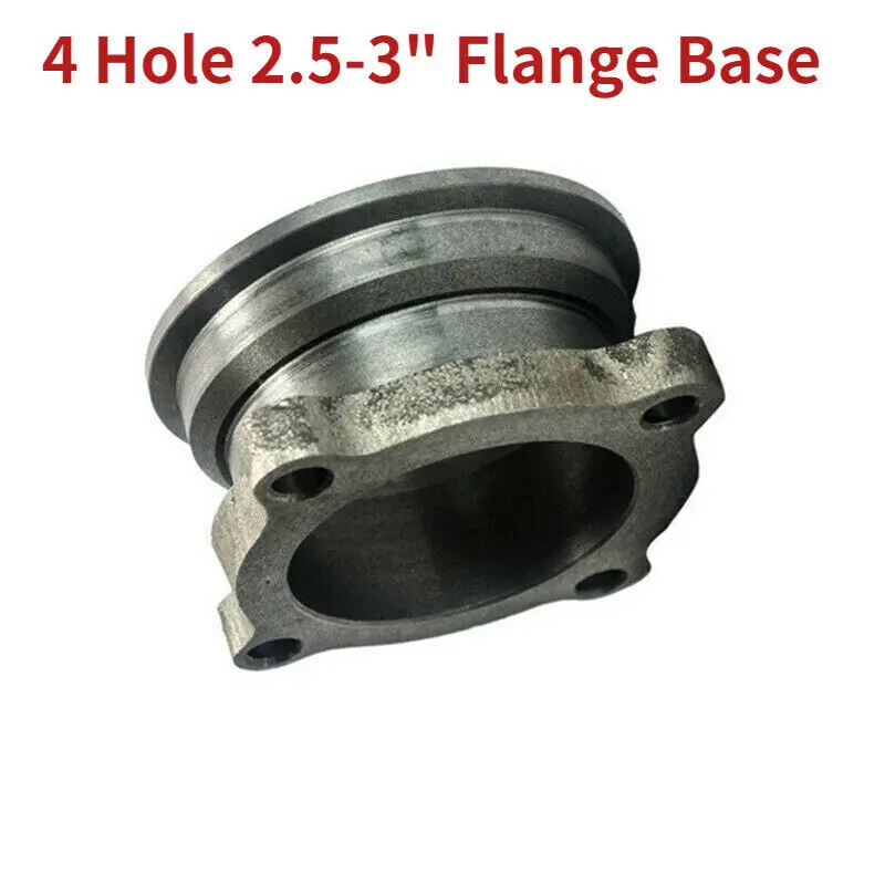 

2.5" 63mm to 3" 76mm V-Band Turbo Downpipe Exhaust Flange Adapter 4 Bolts KIT Universal