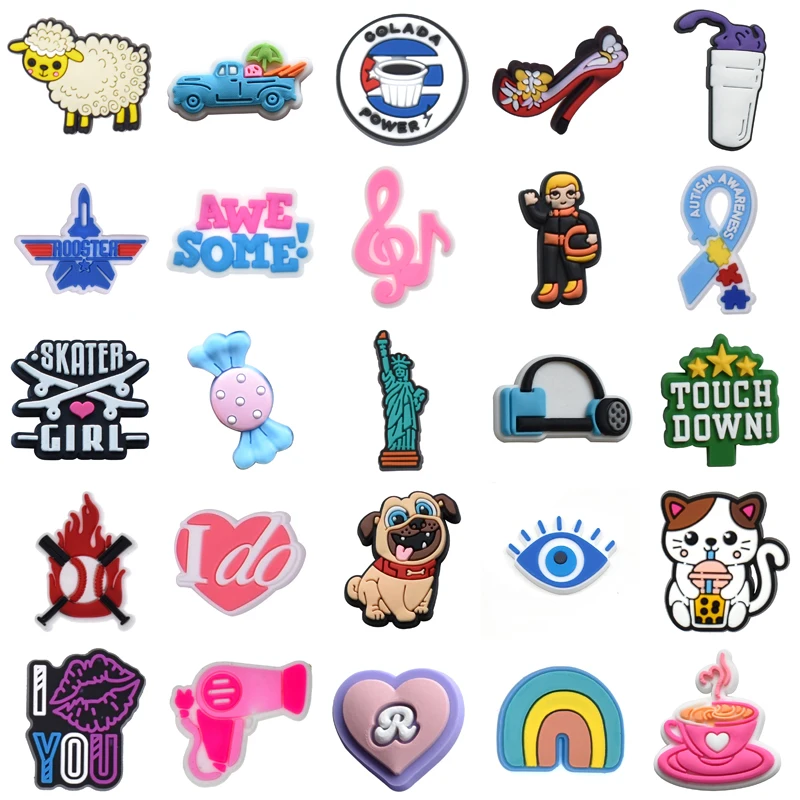 

Wholesale Bulk Girl Decorations for Crocs Men Packs Gifts Shoes Accessories Boy Shoe Charms Set Jeans Kids Para Pins Women Charm