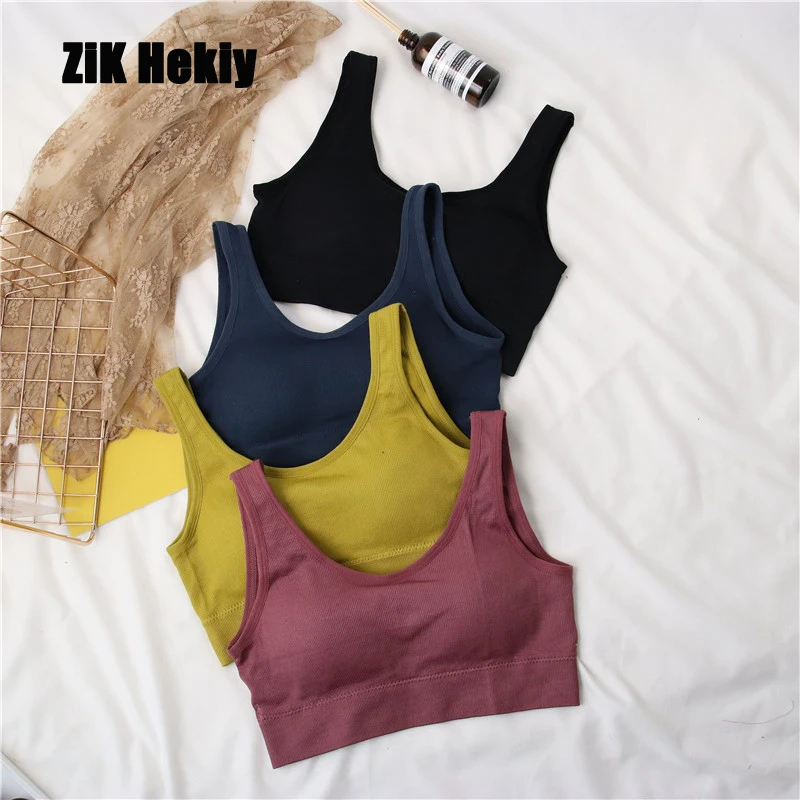 

Women Tank Tops Streetwear Push Up Cropped Top for Female Lounge Solid Color Casual Sexy Lingerie Wirefree Camisole Fashion Girl