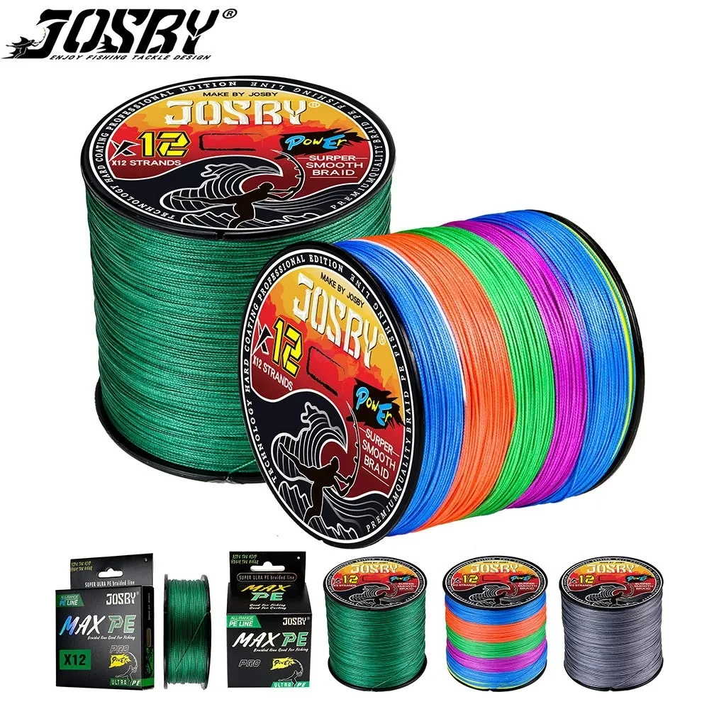 

Плетеная рыболовная леска JOSBY из 12 нитей, 500/300/100 м