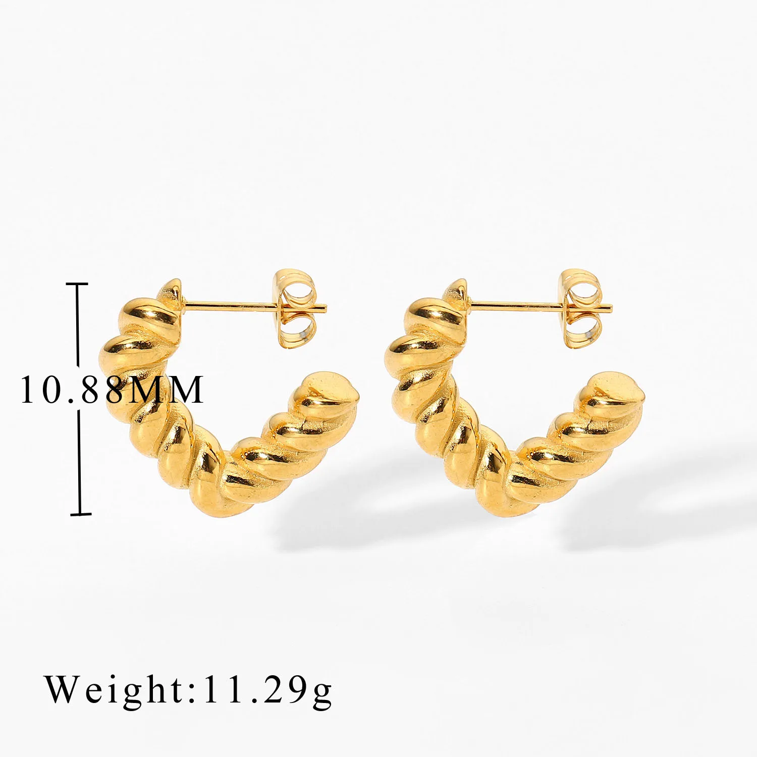 Stainless Steel PVD 18K Gold Plated Tarnish Waterproof Colorful Irregular Heart Earrings  For Woman Jewelry Wholesale Trendy