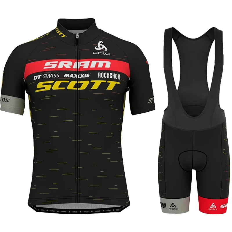 

Scott Cycling Man Bike Jersey Strava 2022 Shorts Men Men's Sports Set Clothing Suit Clothes Summer Pants Mtb Male Bicycle Gel