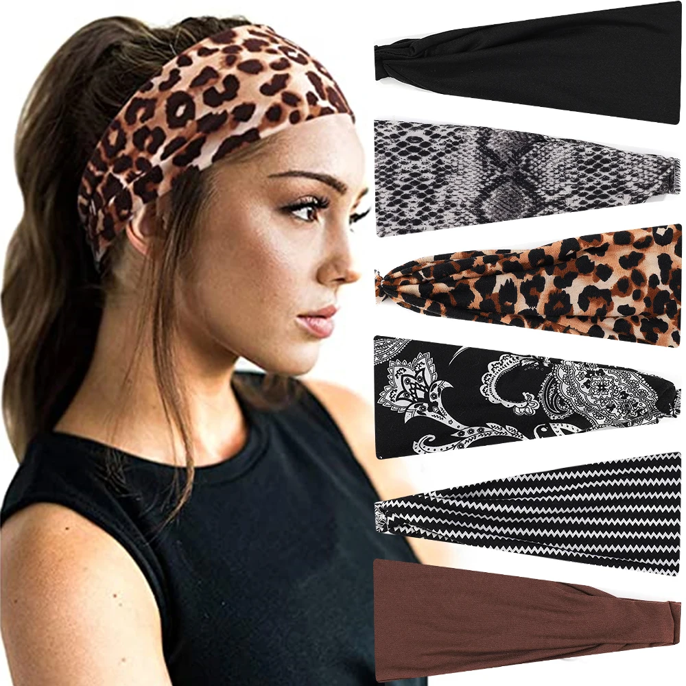 

Fashion Leopard Women Headband Hair Accessories Knot Bow Vintage Hair Band Boho Headdress Lady Hoop Headwear Hair Ties Scrunchie