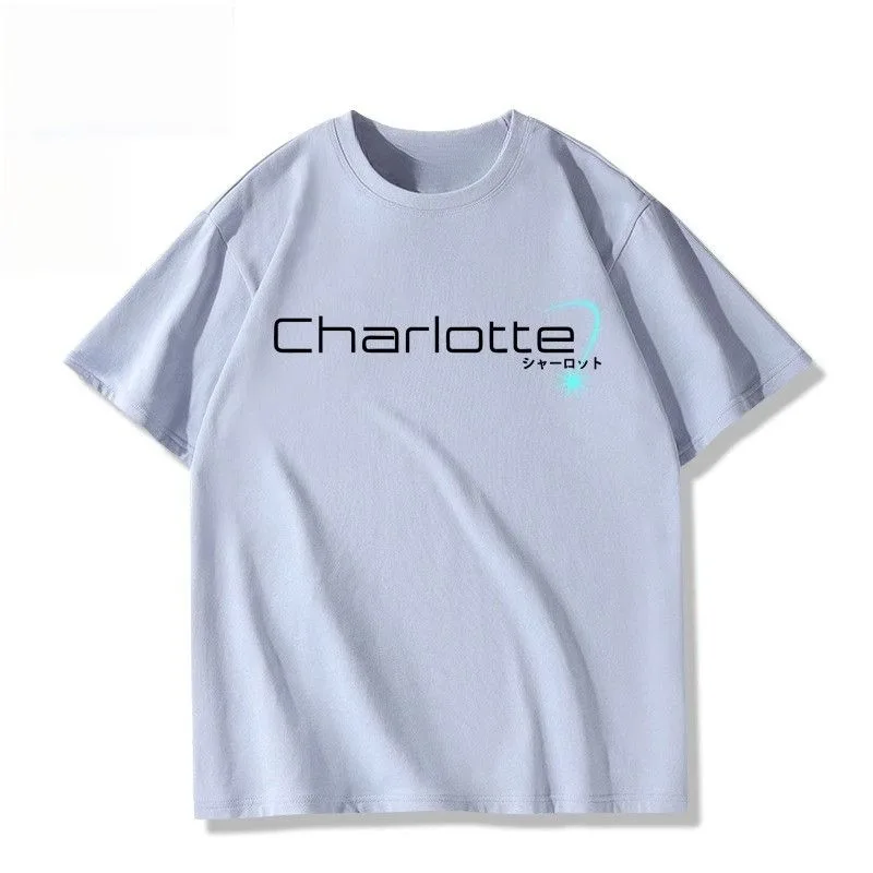 Фото Аниме Charlotte Key Club Youri Nayo футболка с короткими рукавами, мужская и женская летняя одежда унисекс, повседневная одежда в стиле аниме №4