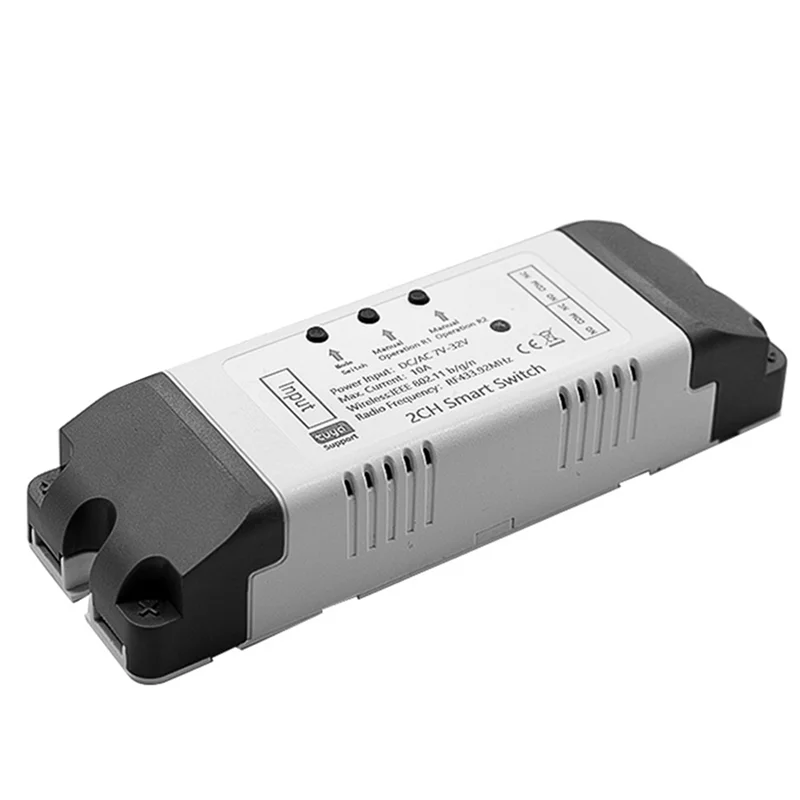 Tuya Smart WiFi переключатель релейный модуль 2-канальный AC/DC 7-32 В RF/APP беспроводной