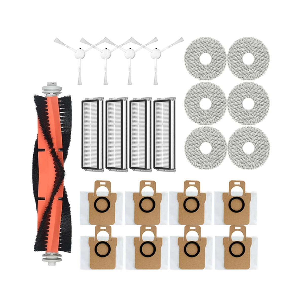 

Аксессуары для XIAOMI Mijia Omni 1S B101CN B116, основная боковая щетка, Hepa фильтр, Швабра, пылесборник, детали для робота-пылесоса