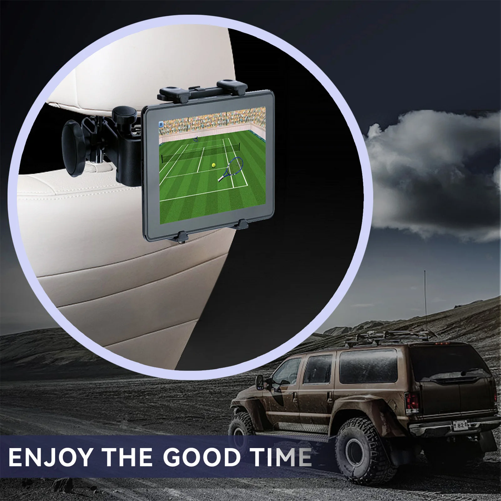 

Tablet Holder For Car Headrest Rear Facing Tablet Car Holder 360 Rotation Tablet Mount For Headrest Adjustable Car Tablet Holder