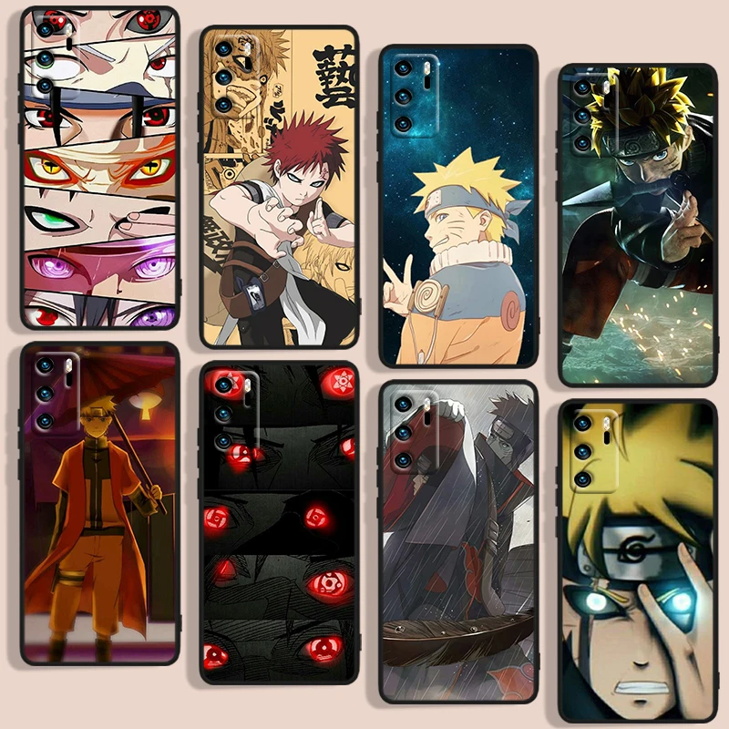 

Naruto anime cool Phone Case For Huawei P10 P20 P30 P40 P50 Lite Pro 2019 Plus Lite E 5G Black luxury Silicone Back Soft Capa