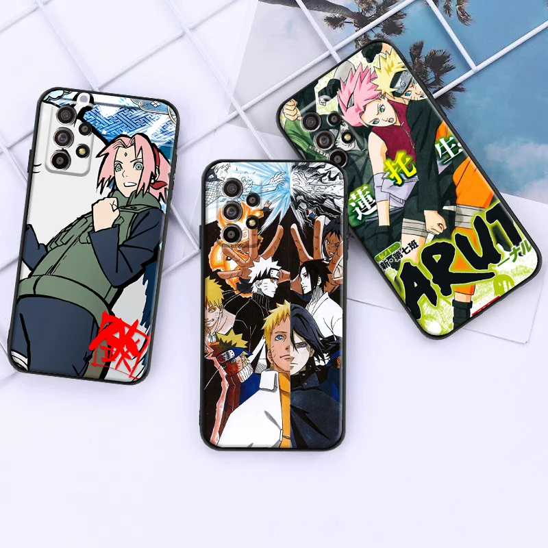 

Bandai NARUTO Cartoon Sasuke For Samsung A52 A72 4G 5G Phone Case Silicone Cover Carcasa Funda Soft Liquid Silicon Coque Back