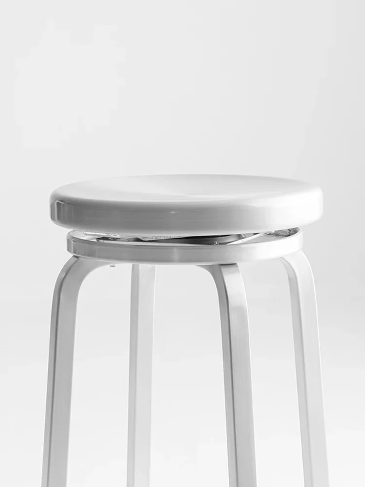 Круглый Барный стул из алюминиевого сплава металлический барный высокий