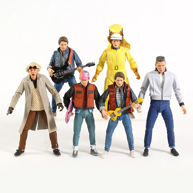 

Original NECA Back To The Future Marty McFly Dr Brown Biff Tannen Action Figure Model Toy Gift Collection Figurine