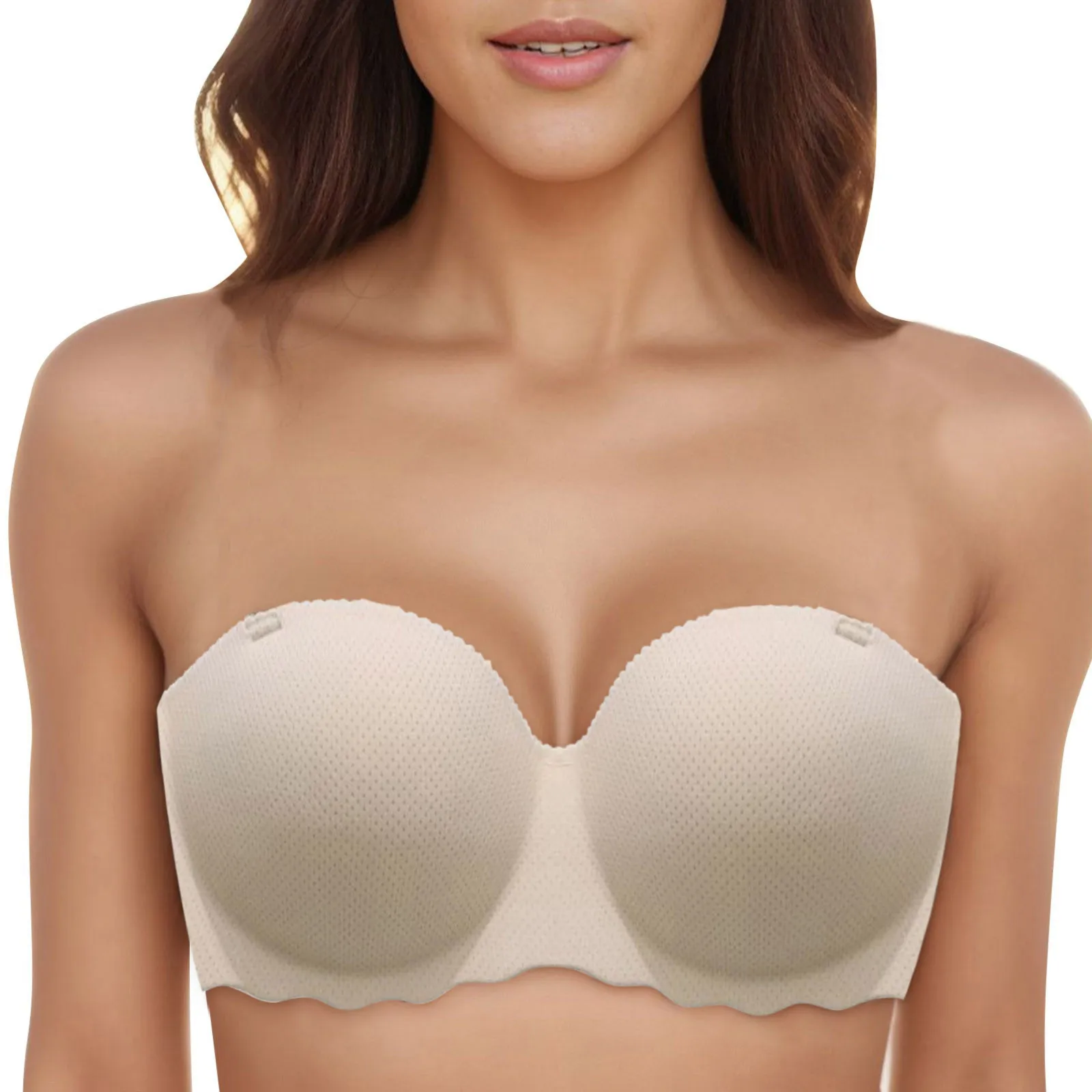 

Invisible Push Up Bra Strapless Bras Silicone Self Adhesive Bras Nipple Cover Big Breasts Gathered Wedding Detachable Bra