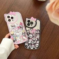 bandai cute cartoon hello kitty kuromi my melody phone case for iphone 11 12 13 pro max x xs xr shockproof cover