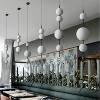 modern led white ball pendant lamps indoor hanging light fixture restaurant cafe bar bedroom kitchen dining room decor accessory