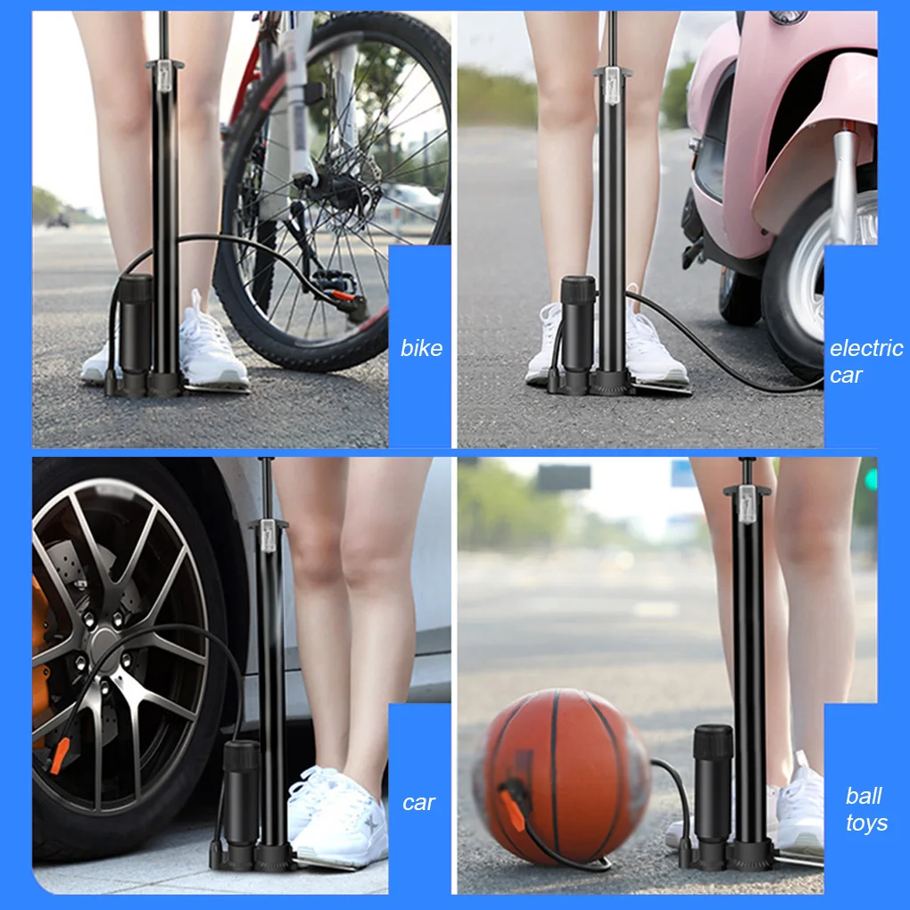 

Bike Scooter High Pressure Manual Tire Pump Mountain Road Bicycles Tyre Basketball Inflator Aluminum Alloy Inflating Tool