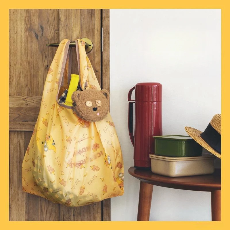 Подвеска с медведем Тим большая емкость Экологически чистая сумка милая