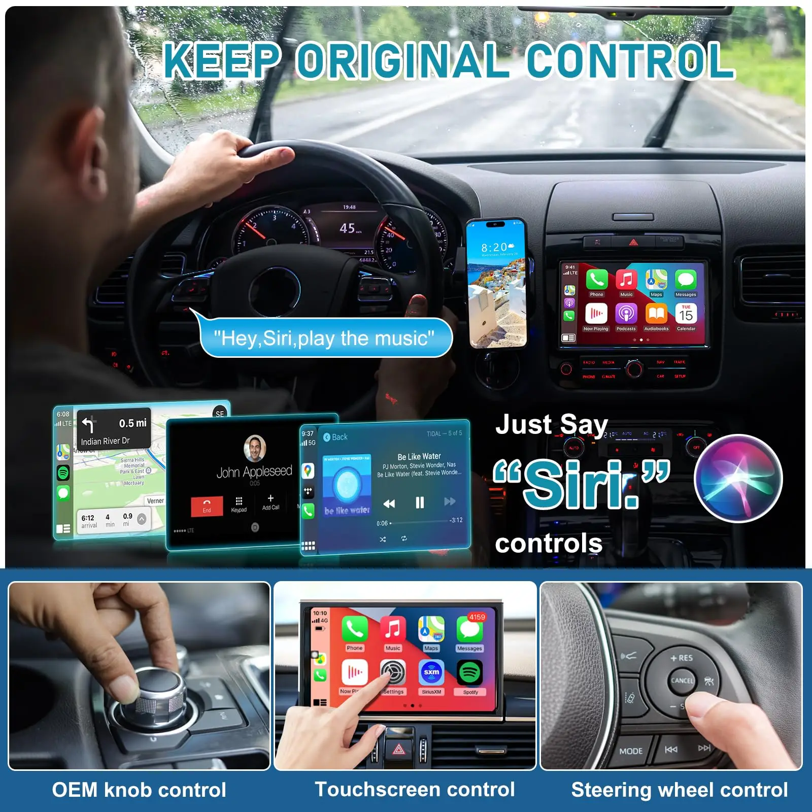 Фото Индивидуальный беспроводной адаптер Phoebus Link для Apple Carplay и Android Auto Car Play Smart Box с гарантией 1 год №5