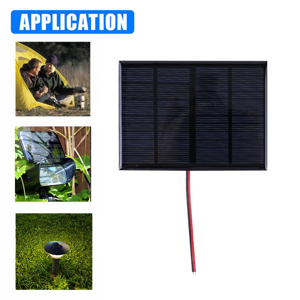 1/2Pcs Mini Solar Panel 3/2/1/0.4W 12/6/3/1.5V Cell Module Polysilicon Board Outdoor DIY Charger for Battery Phone - купить по