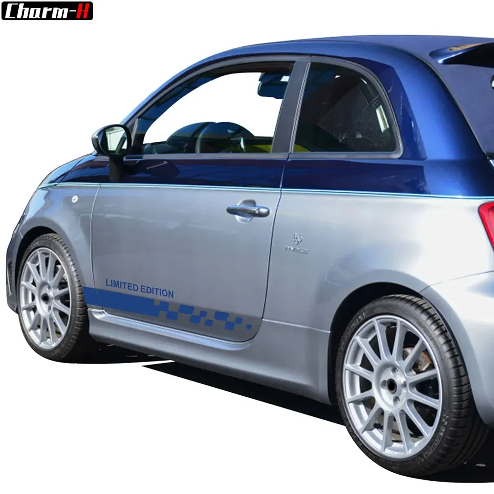 2 шт. лимитированный выпуск наклейки на пороги автомобиля Fiat Abarth 500 595 695