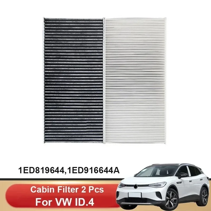 

Сменный автомобильный воздушный фильтр для VW ID4 ID.4X ID.4 Crozz SUV 2020-2023, воздушный кондиционер с активированным углем, 2 шт.