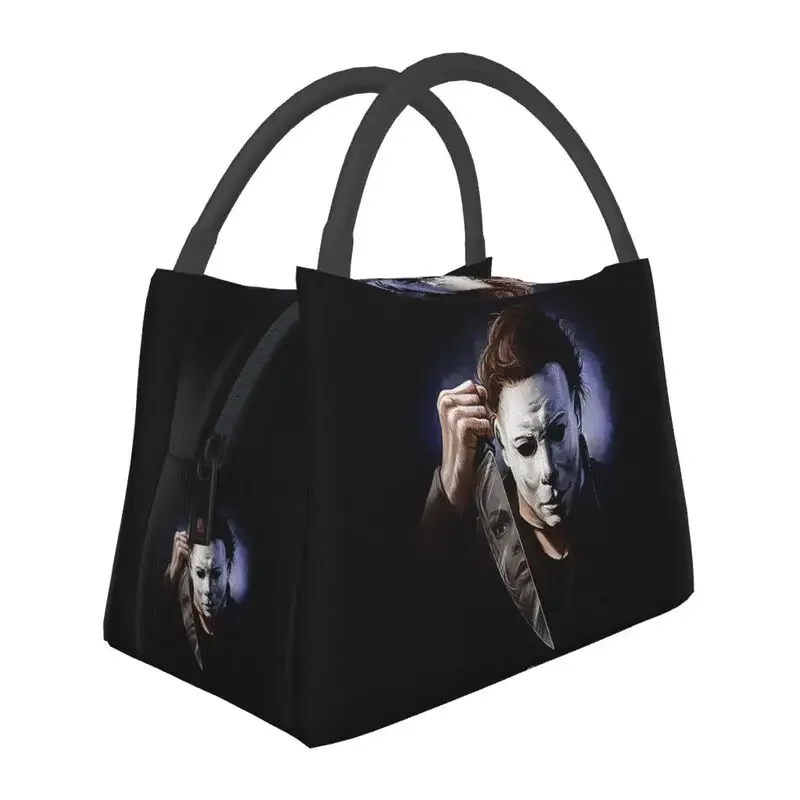 

Майкл Майерс Хэллоуин убийца термальная изолированная сумка для завтрака женский фильм ужасов сумка для завтрака для кемпинга путешествий коробка для еды